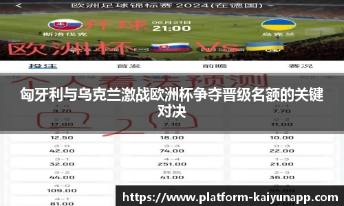 匈牙利与乌克兰激战欧洲杯争夺晋级名额的关键对决